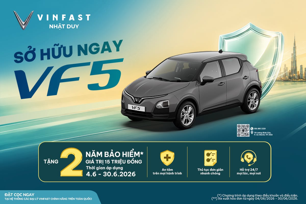VINFAST VF 5 2026 AN TÂM ĐỒNG HÀNH TRÊN MỌI HÀNH TRÌNH